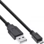 Cabo Micro-USB 2.0 InLine ficha USB Type-A / ficha Micro-B, preto, 1,5 m