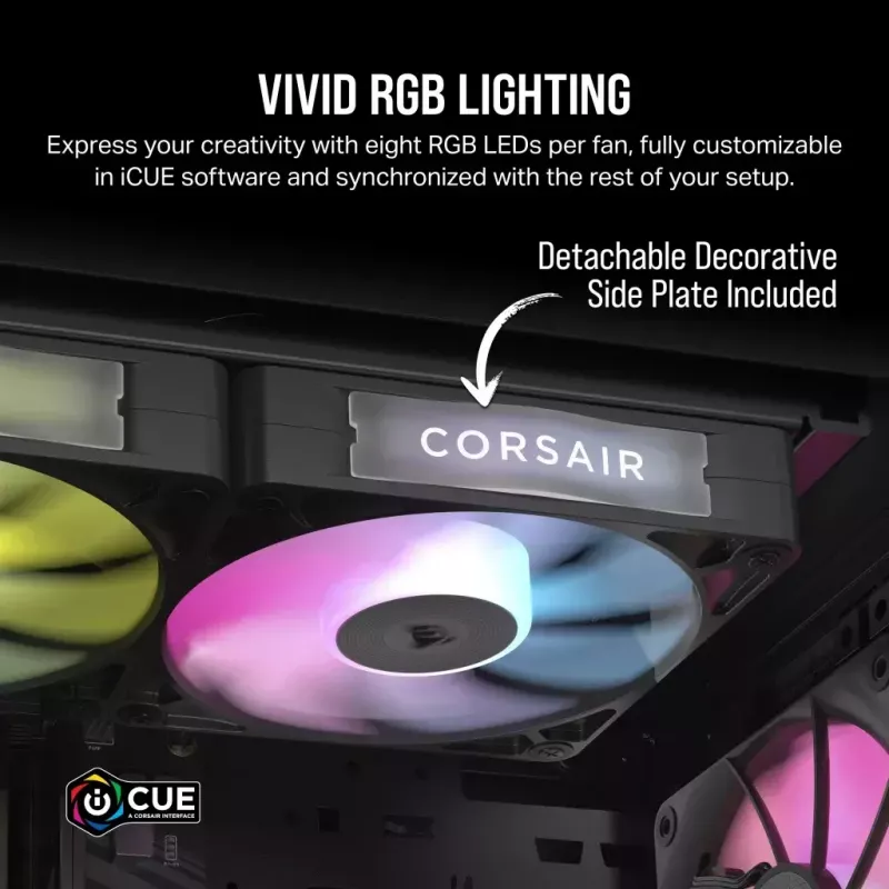 Ventoinha Corsair iCUE LINK RX120 RGB 12 cm 400-2100 rpm rolamento magnético