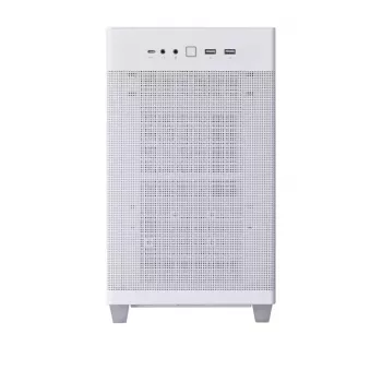 Caixa de PC ASUS AP201 PRIME CASE TG BRANCO Mini Tower — micro ATX, vidro temperado, 3×3,5 polegadas, 1×2,5 polegadas, USB-A×2, USB-C×1