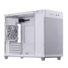 Caixa de PC ASUS AP201 PRIME CASE TG BRANCO Mini Tower — micro ATX, vidro temperado, 3×3,5 polegadas, 1×2,5 polegadas, USB-A×2, USB-C×1
