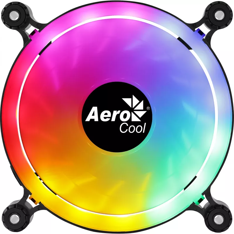 Aerocool PGS Spectro 12 FRGB ventoinha de caixa de 120 mm, preta / translúcida