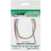 Extensão de cabo para ventoinha InLine ficha/conector fêmea Molex de 3 pinos comprimento 0,60 m