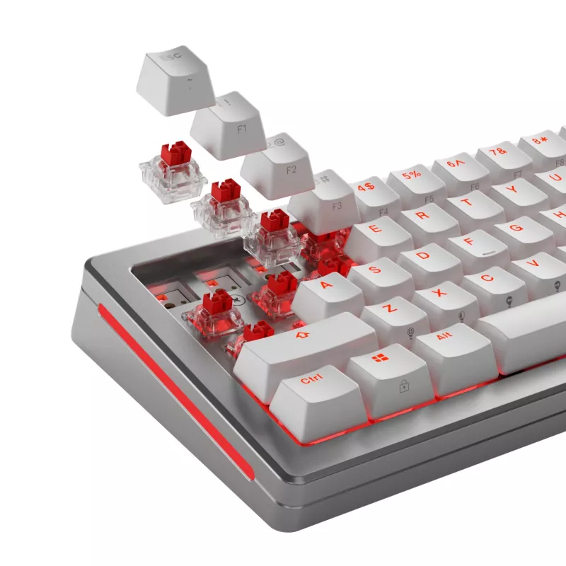 Interruptores de teclado GLORIOUS Fox HE — 36 unid., policarbonato, vermelho translúcido, compatível com GMMK 3 HE