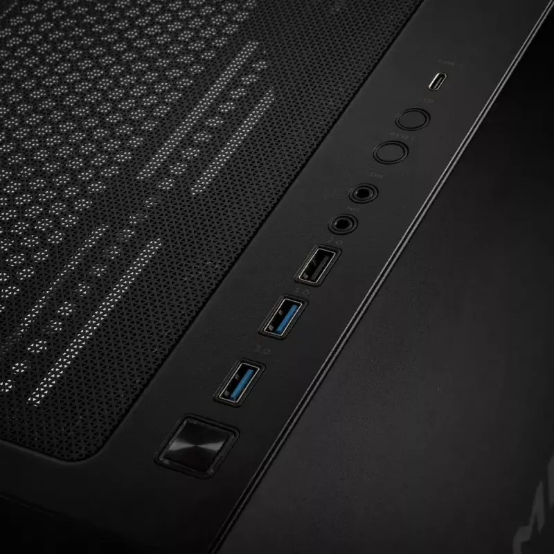 Caixa de PC Kolink Observatory Y AMD SE ARGB midi tower preto, transparente