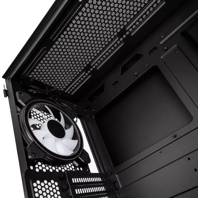Caixa de PC Kolink Observatory Y AMD SE ARGB midi tower preto, transparente