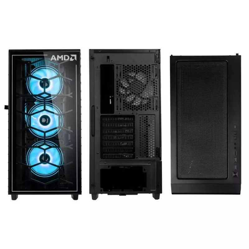 Caixa de PC Kolink Observatory Y AMD SE ARGB midi tower preto, transparente