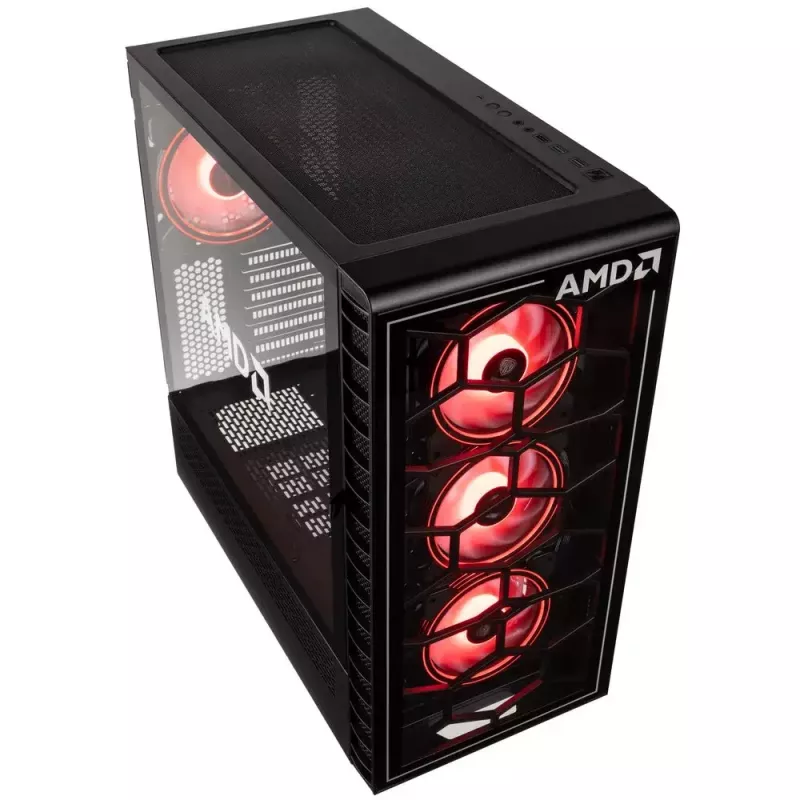 Caixa de PC Kolink Observatory Y AMD SE ARGB midi tower preto, transparente