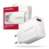 Carregador de parede Axagon ACU-QC19W 1x QC3.0/AFC/FCP/SMART 19W branco