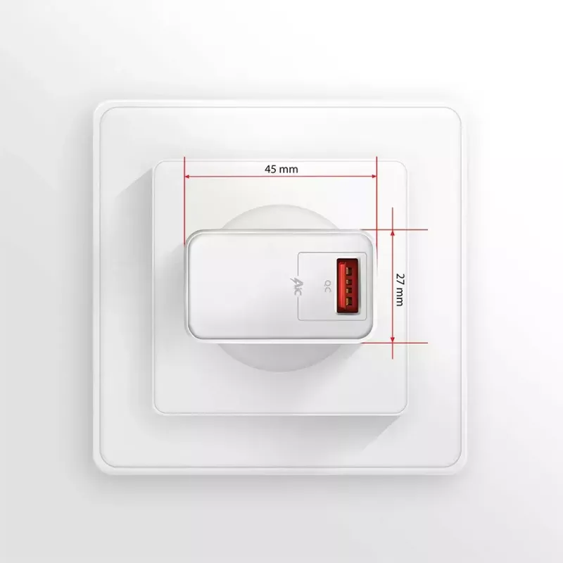 Carregador de parede Axagon ACU-QC19W 1x QC3.0/AFC/FCP/SMART 19W branco