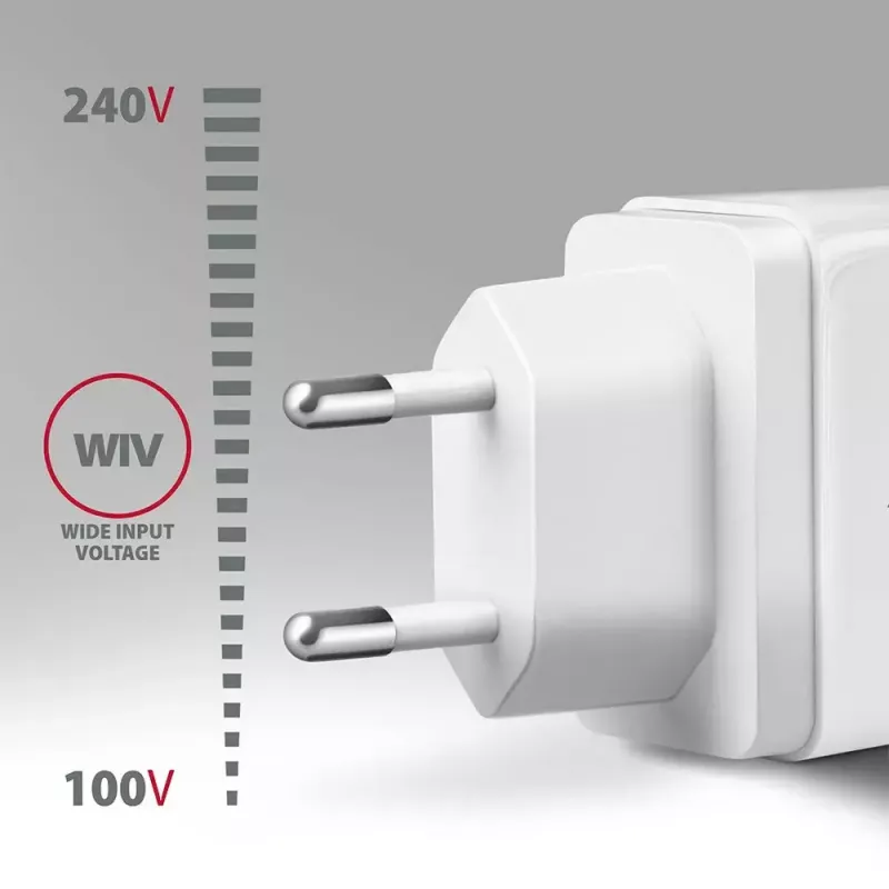 Carregador de parede Axagon ACU-QC19W 1x QC3.0/AFC/FCP/SMART 19W branco