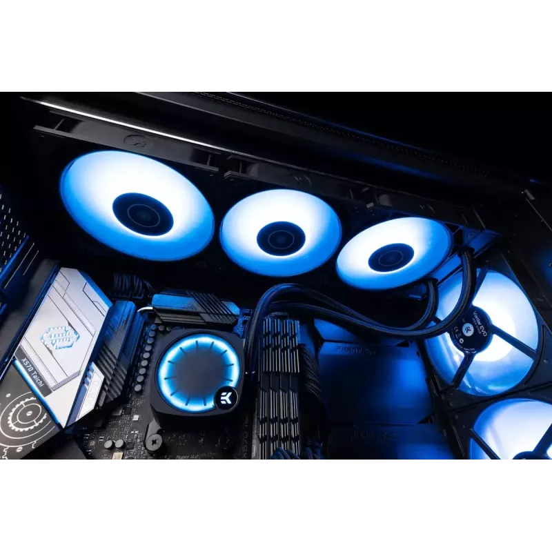 Refrigerador líquido EK Water Blocks Nucleus AIO CR360 Lux D-RGB 12 cm preto