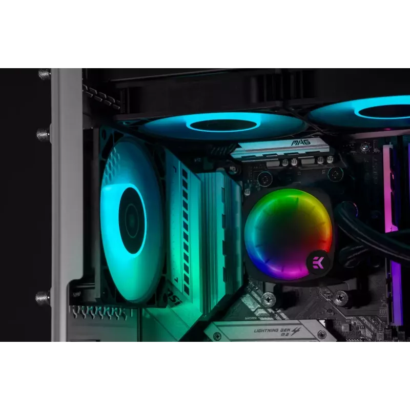 Refrigerador líquido EK Water Blocks Nucleus AIO CR360 Lux D-RGB 12 cm preto