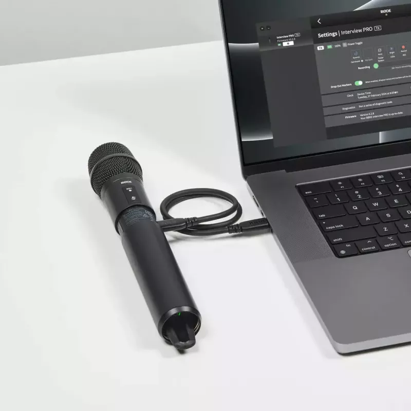 RØDE Interview PRO microfone de condensador sem fios, USB-C, 20 Hz–20 kHz, preto