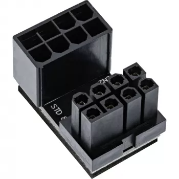 Adaptador de alimentação interno InLine 180° ATX 8-Pin ficha conector fêmea preto 26638E