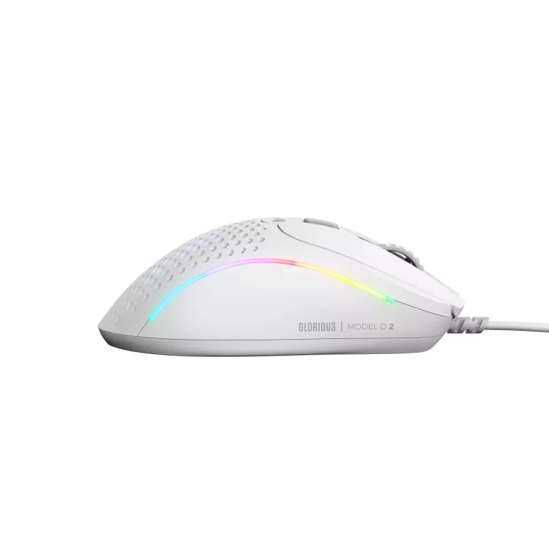Glorious Gaming Glorious Model D 2 Wired - branco mate, destro, ótico, USB Type-A, 26000 DPI, branco