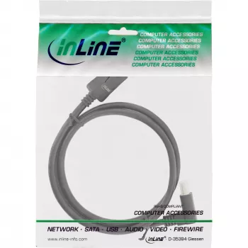 Cabo DisplayPort 1.4 InLine, 8K4K, angular para baixo, preto/dourado, 3m