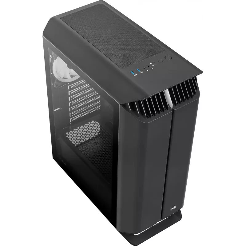Caixa de gaming Aerocool GLADIATOR DUO ATX 3x ventoinhas ARGB 12cm, Midi Tower, PC, preto, ATX, micro ATX, Mini-ITX, ABS, SPCC, Gaming
