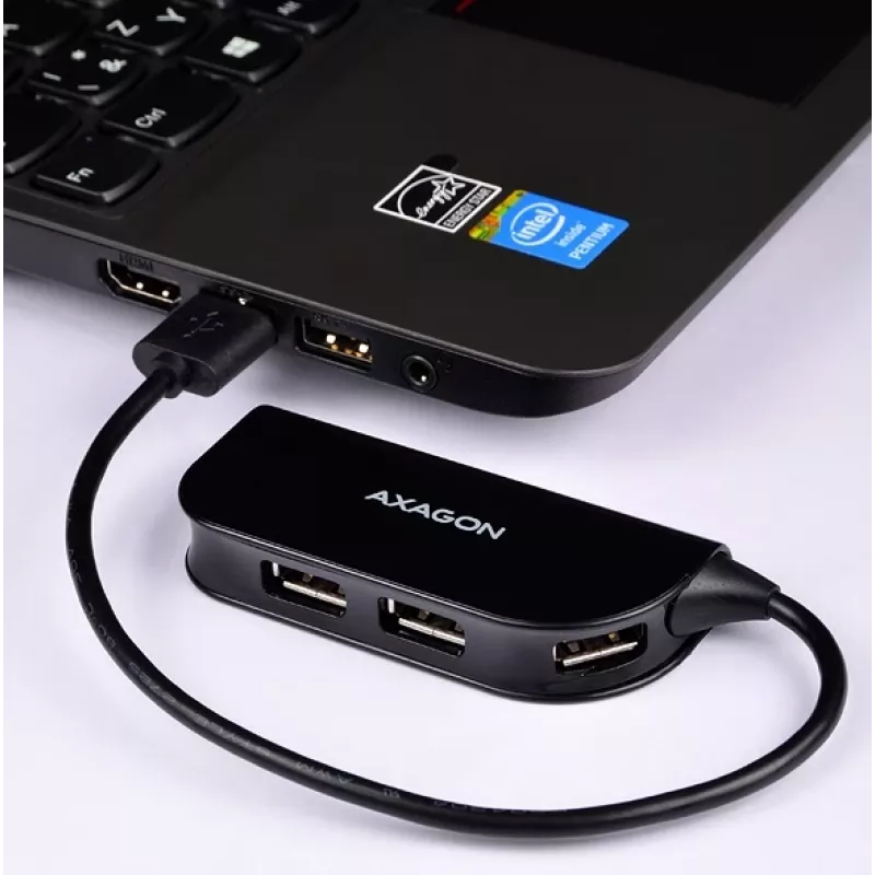Hub de interfaces Axagon HUE-X4B USB 2.0 480 Mbit/s preto