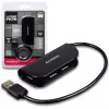 Hub de interfaces Axagon HUE-X4B USB 2.0 480 Mbit/s preto