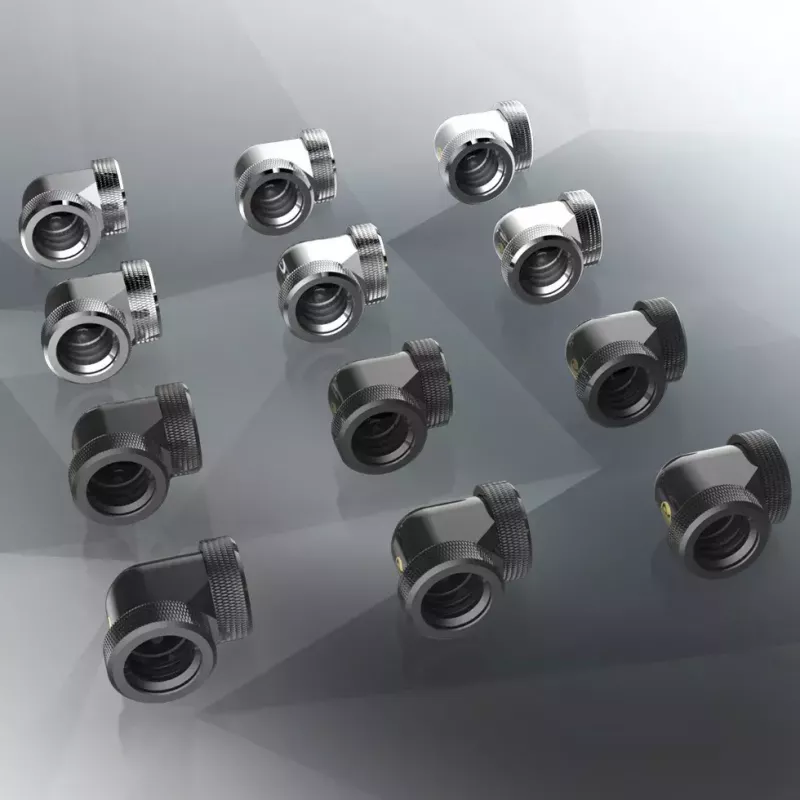 Conector RAIJINTEK PELIAS latão preto 23mm x 23mm x 33mm