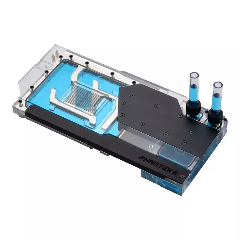 Refrigerador de água + backplate Phanteks Glacier G40 acrílico cobre preto transparente