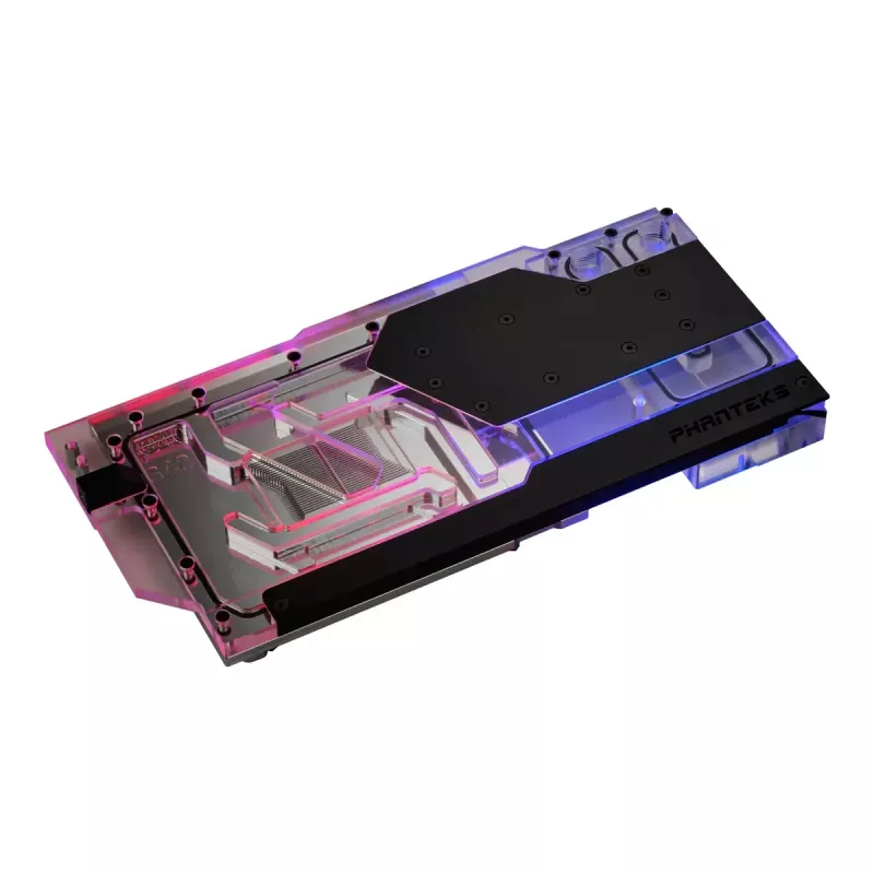 Refrigerador de água + backplate Phanteks Glacier G40 acrílico cobre preto transparente