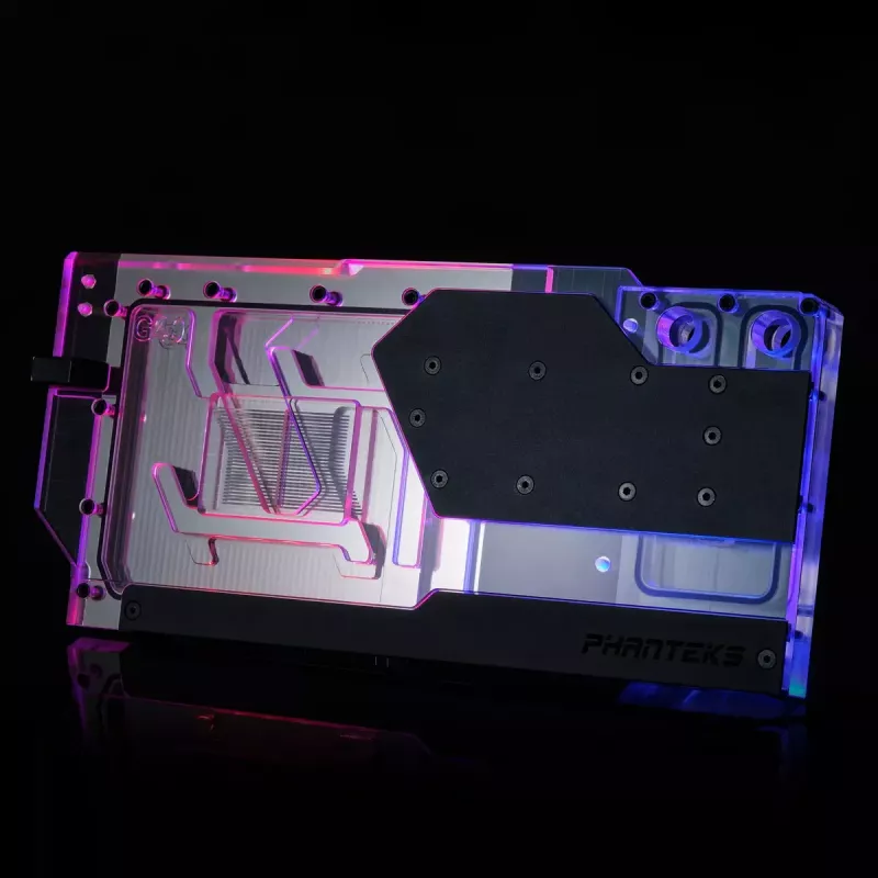 Refrigerador de água + backplate Phanteks Glacier G40 acrílico cobre preto transparente