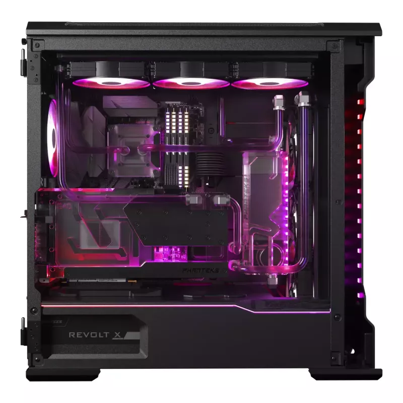 Refrigerador de água + backplate Phanteks Glacier G40 acrílico cobre preto transparente