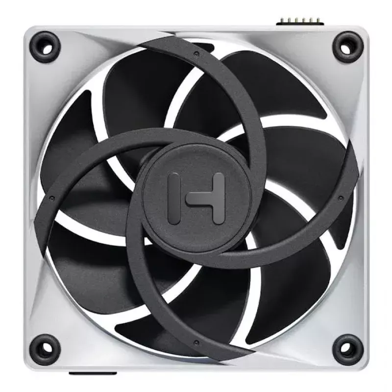 Ventoinha HYTE THICC FP12 12 cm preta branca 3000 rpm