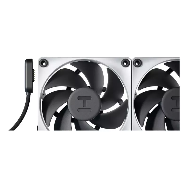 Ventoinha HYTE THICC FP12 12 cm preta branca 3000 rpm