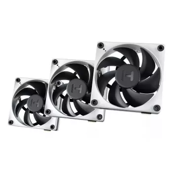 Ventoinha HYTE THICC FP12 12 cm preta branca 3000 rpm