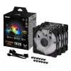 Ventoinhas de caixa ASUS TUF Gaming TR120 ARGB Reverse 90DA00D0-B09020 (3 un.), 120 mm, PWM, rolamento hidráulico, pretas