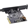 Placa de interface InLine 76660F, PCIe x4, USB 3.2 Gen 2x2 (20 Gb/s), 1x USB-C, perfil baixo