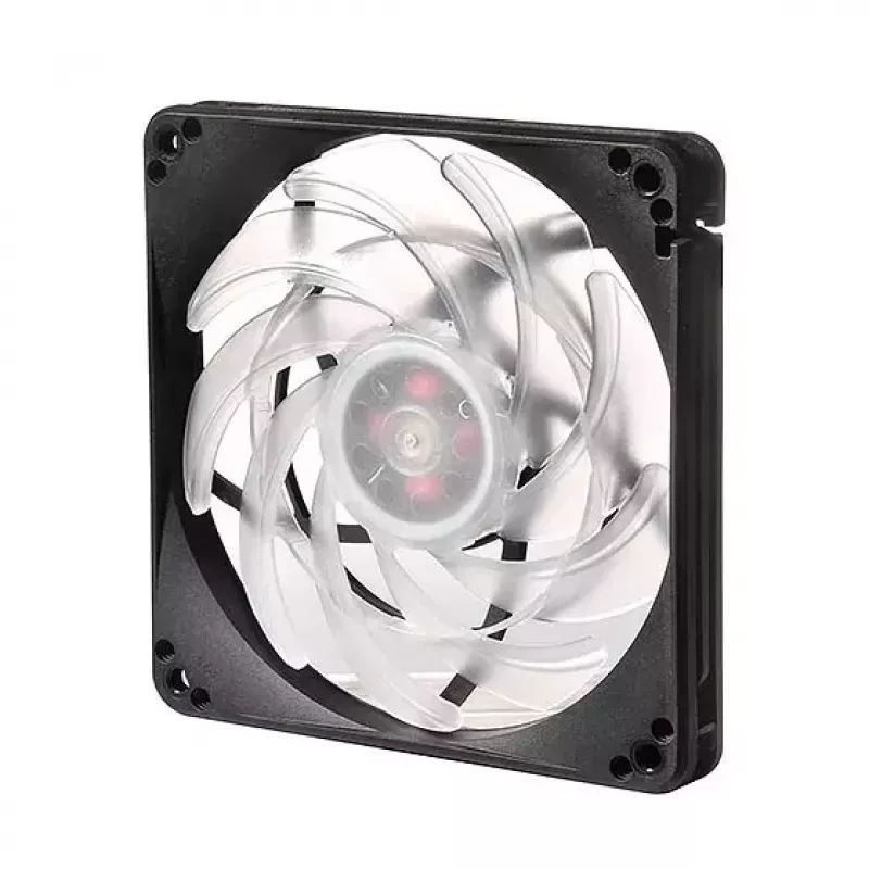 Refrigerador a ar Silverstone FW124 para caixa de computador, preto, branco