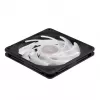 Refrigerador a ar Silverstone FW124 para caixa de computador, preto, branco