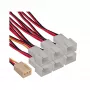Cabo adaptador para ventoinha InLine em Y 3 pinos Molex fêmea / 6x 3 pinos Molex macho