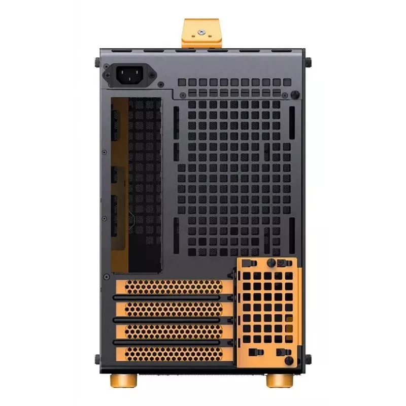 Caixa de computador JONSPLUS MATX Handle Case Z20 – preto-laranja