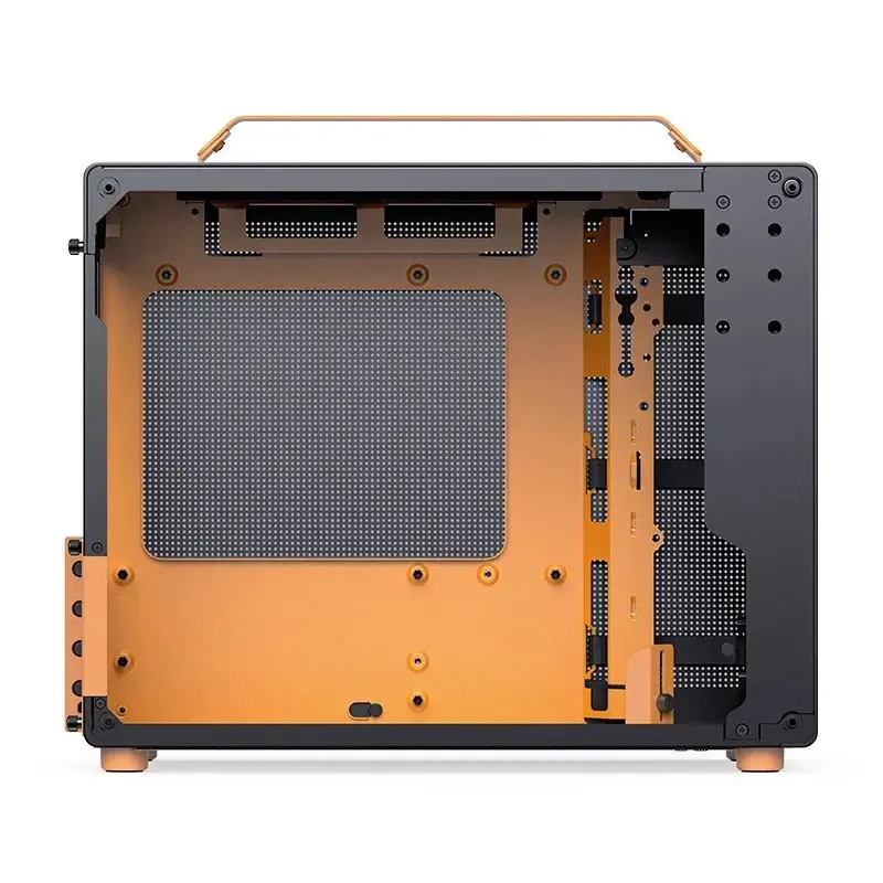 Caixa de computador JONSPLUS MATX Handle Case Z20 – preto-laranja