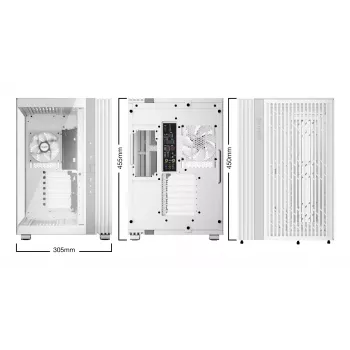 Caixa de PC be quiet! LIGHT BASE 600 LX branco Midi Tower — ATX, janela lateral, frente ARGB, USB-C, suporta radiador de 360 mm