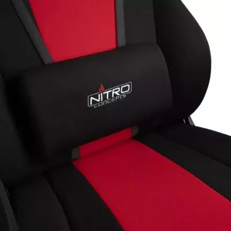 Cadeira acolchoada Nitro Concepts E250 preto vermelho altura ajustável