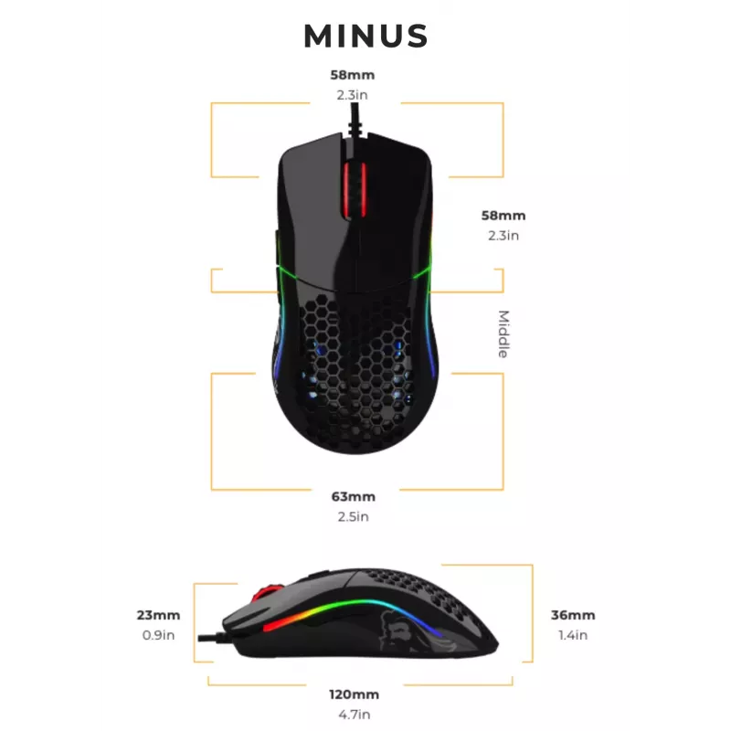 Rato Glorious Gaming Glorious Model O- Glossy (preto)