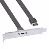 Painel frontal InLine PCI-Slotblende, USB-C para USB 3.2 Key-A interno, 0,3 m