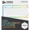 Teclas de teclado Triton Glorious Doubleshot Keycaps V2 — ABS, branco, compatível com GMMK