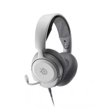 Headset STEELSERIES Arctis Nova 1 com fios 3,5 mm, binaural, branco, cabo de 1,2 m, removível, microfone de arco