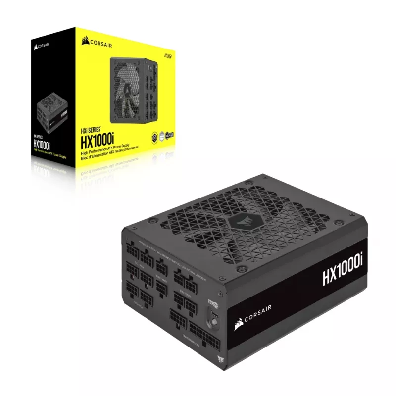 Fonte de alimentação CORSAIR - 1000 Watt - Hx1000i - totalmente modular ultra-silenciosa Platinum ATX PC (EU)