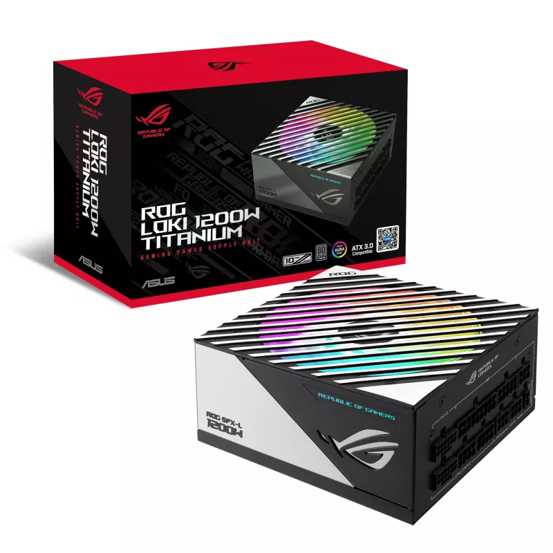 Fonte de alimentação ASUS ROG -LOKI-1200T-SFX-L-GAMING 1200 W 20+4 pin ATX preto, prateado