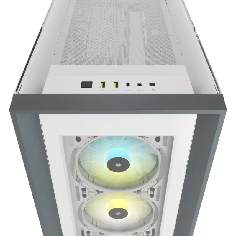 Caixa para PC CORSAIR iCUE 5000X RGB - Mid-Tower ATX com vidro temperado - branco