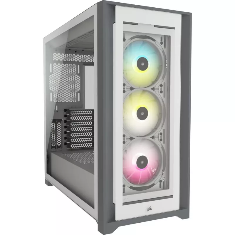 Caixa para PC CORSAIR iCUE 5000X RGB - Mid-Tower ATX com vidro temperado - branco