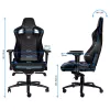 noblechairs EPIC NBL-PU-BLU-002 cadeira para jogos, preto/azul