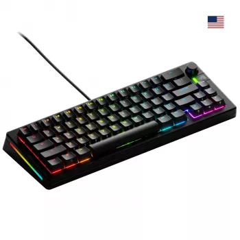 Teclado gaming mecânico GLORIOUS GMMK 3 65% com fio USB, QWERTY US, RGB, preto